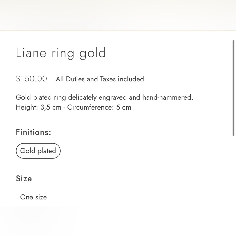 LIKE NEW Gas Bijoux Liane Bague Snake Ring - Picture 7 of 7